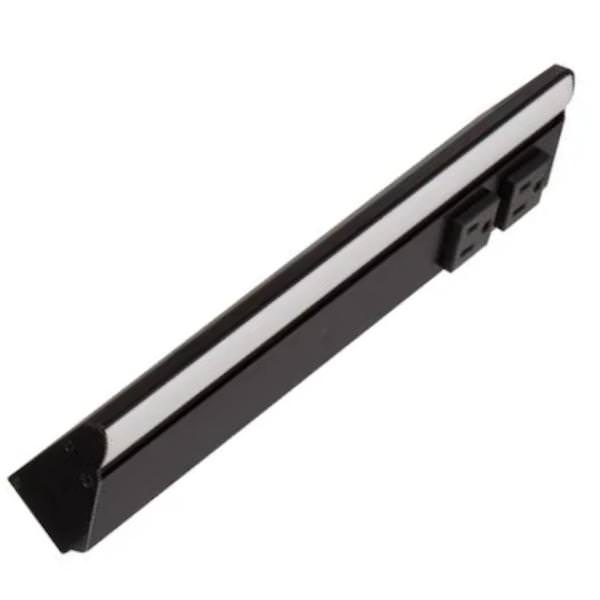 12.5" 5.5 watt 120 volt Tunable Black Remote Power Series LED Lighted Power Strip